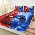 thumbnail image 3 of Castle Fairy 4-Piece King Sheet Set - Teens Blue Red Gamepads Galaxy Video Game Luxury, 3 of 7