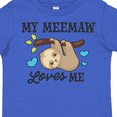 thumbnail image 4 of Inktastic My Meemaw Loves Me with Sloth and Hearts Boys or Girls Toddler T-Shirt, 4 of 5