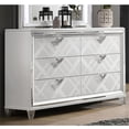 thumbnail image 4 of Furniture of America Anaiya Contemporary Solid Wood 6-Drawer Dresser in White, 4 of 11