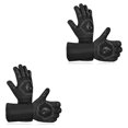 thumbnail image 4 of Bewildely 1 par de guantes Guantes resistentes al calor Recubrimiento de silicona Manoplas para horno de microondas Manga larga que ahorra Negro 2piezas, 4 of 6