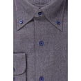 thumbnail image 2 of Mens 100% Cotton Solid Heather Blue Classic Fit Dress Shirt, 2 of 2