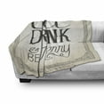 thumbnail image 3 of Eat Drink and Be Merry Soft Flannel Fleece Blanket, Old Fashion Classic Lifestyle Vintage Christmas Message, Cozy Plush for Indoor and Outdoor Use, 70" x 90", Beige and Charcoal Grey, by Ambesonne, 3 of 6