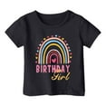 thumbnail image 3 of Tiijoy Birthday T-Shirt for Girls Rainbow Print Short Sleeve T Shirt Tee Top, Sizes 2-3, 3 of 3