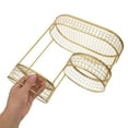 thumbnail image 3 of WHAMVOX Golden Multilayer Metal Fruit Basket for Kitchen Counter with Iron Material and Easy Cleaning 3 Tier Design, 3 of 8
