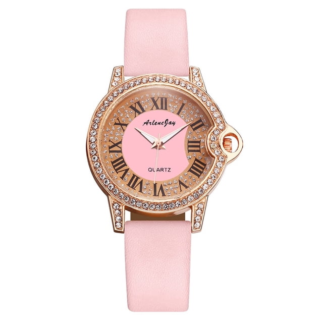 Reloj de cuarzo para mujer, relojes de moda para mujer, relojes de cuero, relojes casuales, relojes de pulsera con cristales, relojes de toalla de cocina.