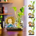 thumbnail image 1 of Descuentos Imperdibles, Precioso jarrón hidropónico de resina con forma de monje para decoración de escritorio de sala de estar Akmoler, 1 of 8