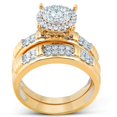 thumbnail image 2 of Pompeii3  3/4Ct Halo Diamond Engagement Wedding Ring Set 10k Yellow Gold (H/I,I1-I2), 2 of 3