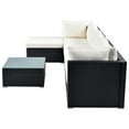 thumbnail image 5 of Outdoor Wicker Furniture Sets, 6 Piece Patio Furniture Sofa Set with 4 Wicker Chairs, Coffee Table, Ottoman, All-Weather Outdoor Conversation Set with Cushions for Backyard, Porch, Garden, LLL1400, 5 of 8