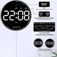 thumbnail image 3 of Digital Wall Clock with Colorful Light,10Inch LED Digital Clock with Remote,Time Alarm Clock for Li, 3 of 5