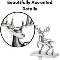 thumbnail image 6 of BIRDROCK HOME Christmas Stocking Holders for Mantel Set of 4 - Reindeer, Snowman, Snowflake, Tree, 6 of 8