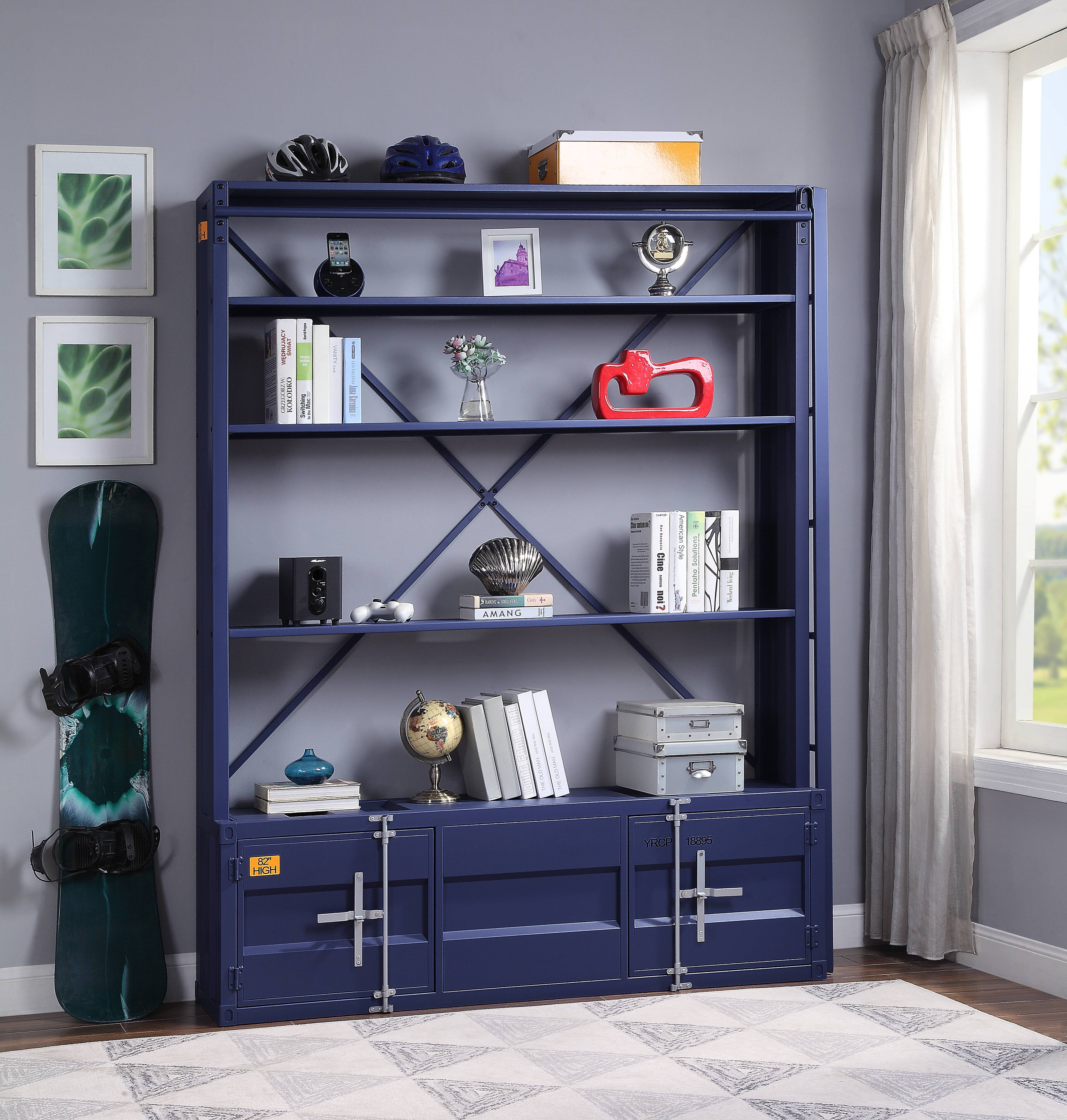 Cargo Gunmetal Bookshelf & Ladder