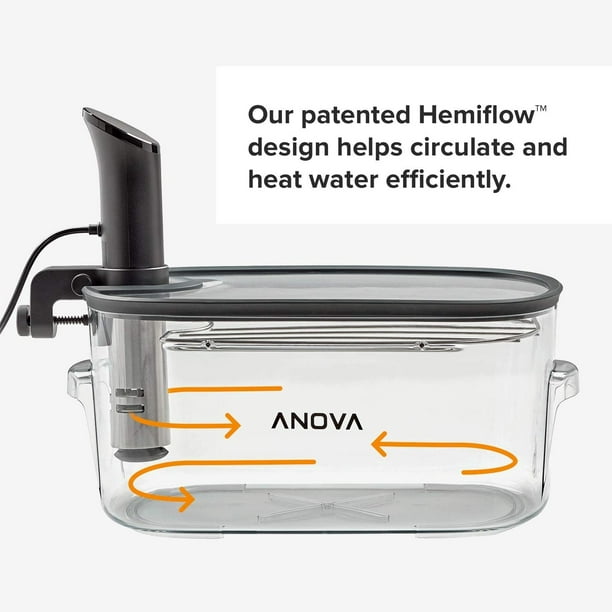Anova ANTC01 Sous Vide Cooker Cooking container, Holds Up to 16L of Water, With Removable Lid and Rack Walmart.com