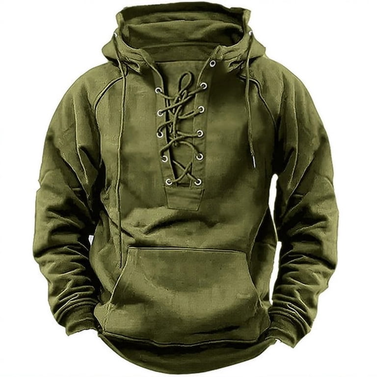 ZCFZJW Western Hoodie Tops for Men Trendy Casual Long Sleeve Cross