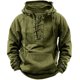 thumbnail image 1 of pstuiky camisas de manga larga para hombre, Camiseta de manga larga con capucha y cordones para hombre, color liso, informal camisetas de hombre xxxl, 1 of 2