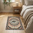 thumbnail image 3 of ODIKA 2'x3' Washable Accent Rug Aztec Border Mens Decorations Reindeer Cabin Cowboy Southwestern Playful for Bedroom, Nursery, RV, Pet Friendly, Bedside Mat, 3 of 7