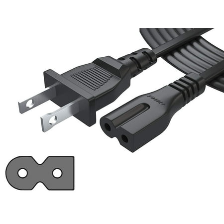 

Amtone Tech UL Listed A/C Power Cord Cable 5ft 2 Prong Polarized for Vizio LED 4K UHD TV Smart HDTV E-M-Series and Others 2 Slot Adapter Wall Plug