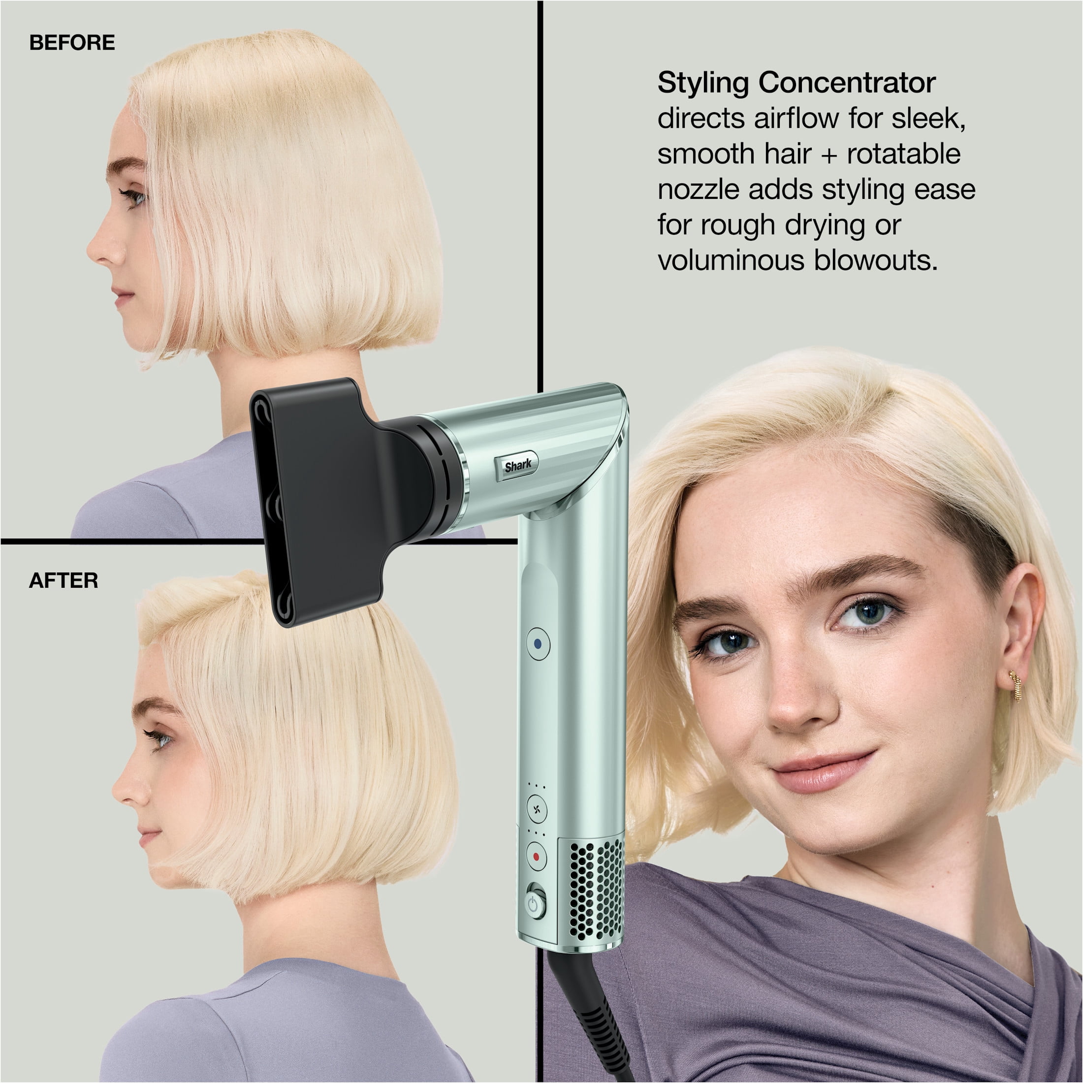 Shark FlexStyle Air Styling & Drying System, Hair Dryer & Multi-Styler, Auto-Wrap Curlers, HD416GN Spearmint
