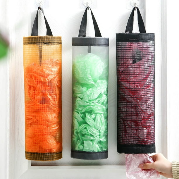 HeYii Garbage Bag Storage Bag Cylinder Scratchproof Nylon Plastic Bags Dispenser Organizer for