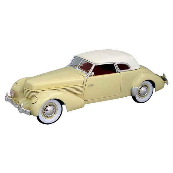 1936 Cord 810 Soft Top, Yellow - Signature Models 18108 - 1/18 Scale Diecast Model Toy Car