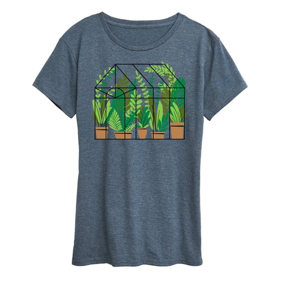 Instant Message - Greenhouse With Plants - Women's Short Sleeve Graphic T-Shirt