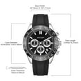 thumbnail image 6 of MEGIR Luxury Sports Men Watch Chronograph Silicone Quartz Wristwatch Waterproof Calendar Large Dial, 6 of 9