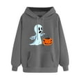 thumbnail image 6 of Pxxlle Hoodies for Women Cute Graphic Sweatshirts with Hood Plus Size Long Sleeve Holiday Pullover Tops with Pockets Gray M, 6 of 6