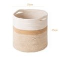 thumbnail image 6 of SPRING PARK Cotton Rope Woven Basket with Handles for Books, Magazines, Toys Decorative Basket for Baby Nursery, Living Room, Bathroom, 6 of 7