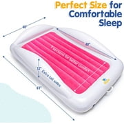 Sleepah Inflatable Toddler Travel Bed – Inflatable & Portable Air Mattress Set, 12 (Coral)