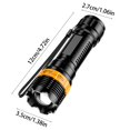 thumbnail image 3 of Linterna LED Recargable Zoomable Alta Potencia 8 LED 3 Modos | Aleación de aluminio impermeable | Linterna táctica portátil compacta | Pantalla de grado de batería | Cuerda de cola | Hogar de, 3 of 6