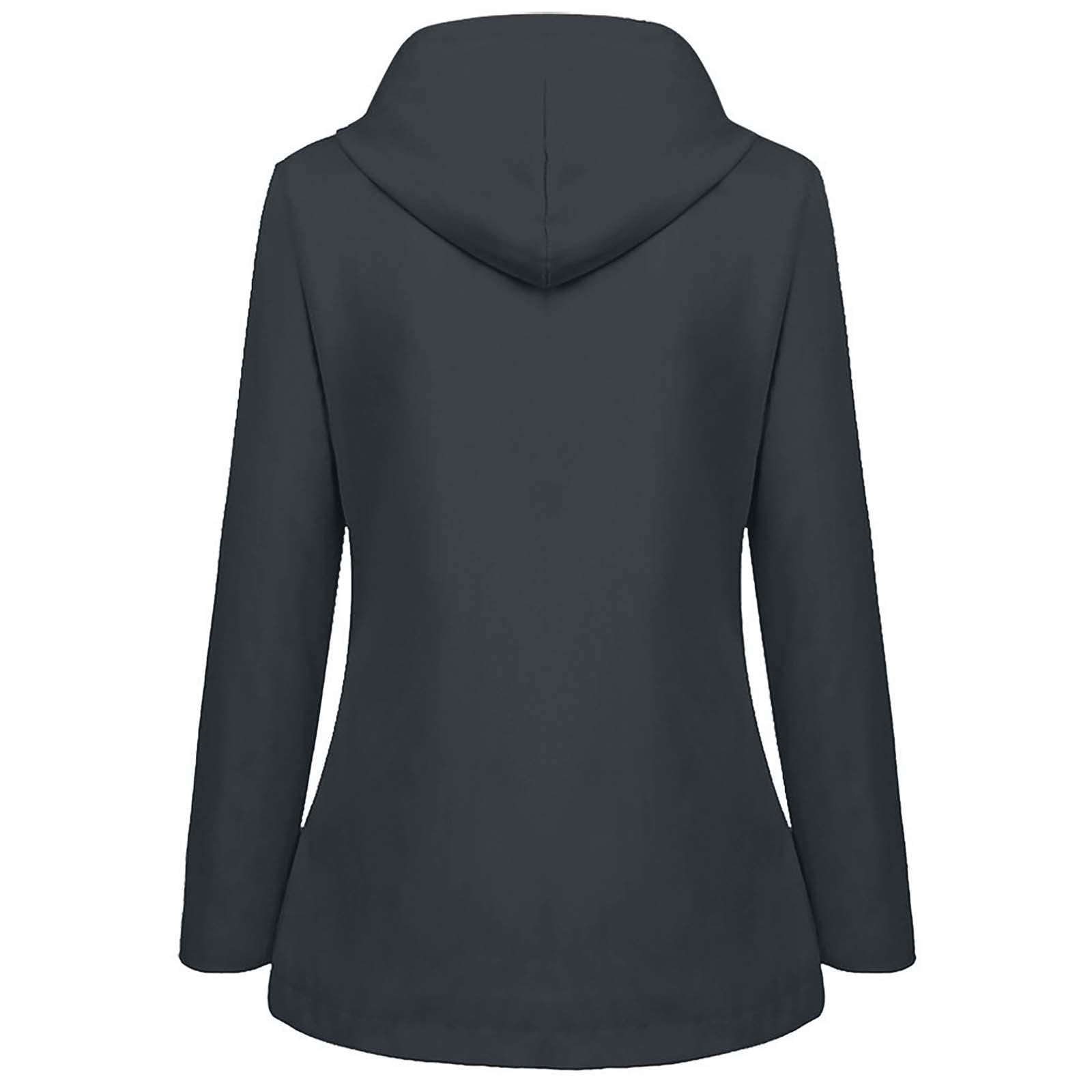 Miluxas Rain Coats for Women Waterproof with Hood Lightweight Casual Anorak Travel Hiking Jackets with Pockets Dark Gray 12(XXL)