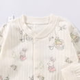 thumbnail image 5 of CAUYDY 1T 2T Toddler Pajamas Preemie Baby Fall Winter Clothes Long Sleeved Romper for Infant Child Little Kids 0 3 6 9 Months Loungewear Sizes 3-6 Months,Beige, 5 of 7