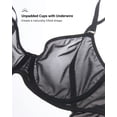 thumbnail image 4 of Women's Sheer Demi Balconette Bra Sexy Mesh Unlined Underwire See Through Demi Bras, 4 of 6
