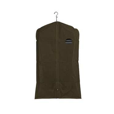 Econoco PEVA Garment Cover - 24" X 40", Brown Taffeta Finish, Oval Window & Center Zipper (Pack Of 100)