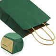 thumbnail image 4 of 12 Pcs Gift Bags, Kraft Paper Party Bags With Handles, Paper Bag With Stickers For Birthday, Gift, Wedding And Party Celebrations 15 X 8 X 21cm (Dark Green), 4 of 7