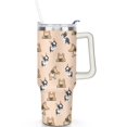 thumbnail image 2 of Cute Dog Design 40oz Tumbler with Handle - Double Wall Insulated Coffee Mug for Women - Dog Mom Gift Travel Cup with Straw, 2 of 7