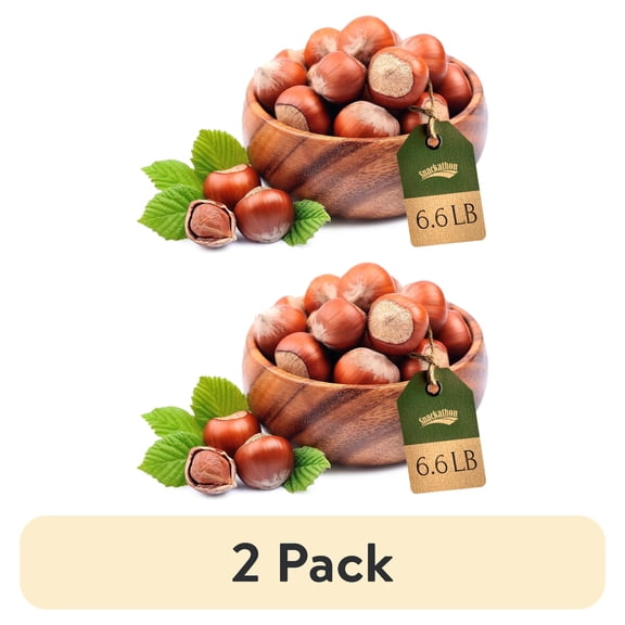 (2 pack) Snackathon Oregon Hazelnuts In Shell, Whole Raw Filberts, 6.6 lb Bulk Bag