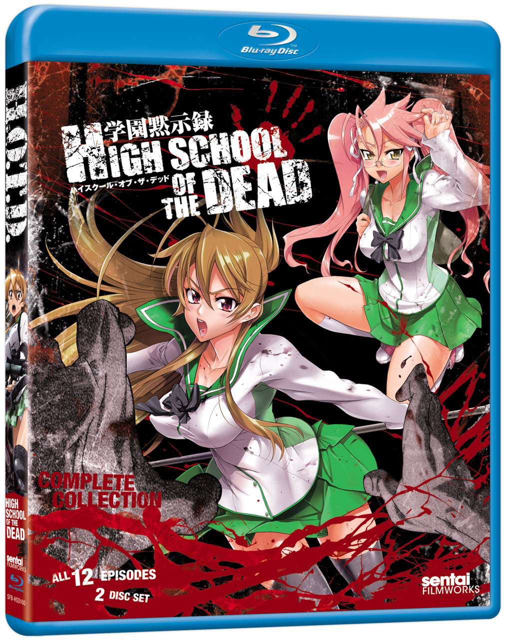 HIGH SCHOOL OF THE DEAD: Anime DVD Complete Collection Episodes 1-12 in  English