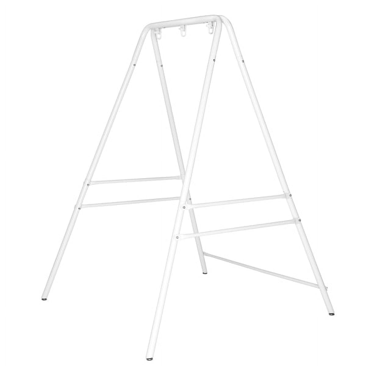 133*137*180cm Wrought Iron Four-Legged Standing 200kg Three Rings Hanging Chair Frame White