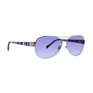 Vera Bradley Jewell Plum Pansies(PLP) 53-18-140 Sunglass FRAMES ONLY - VERY GOOD Vera Bradley Jewell Sunglasses | FramesDirect.com main image 4