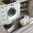 thumbnail image 3 of Black White Marble Gold Wave Pattern Kitchen Rug Mat,Kitchen Runner Rugs Non Skid Washable,Decorative Kitchen Floor Mats for Kitchen,Sink,Laundry,17"x47.2", 3 of 7
