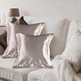 thumbnail image 4 of Simulated Silk Pillowcase Set 2-Pack | Satin-Feel Soft Hypoallergenic Fabric | Gentle on Hair & Skin | Fade-Resistant Dye | Multiple Colors | Easy Care | Standard Size Bedroom Pillow Cases, 4 of 6