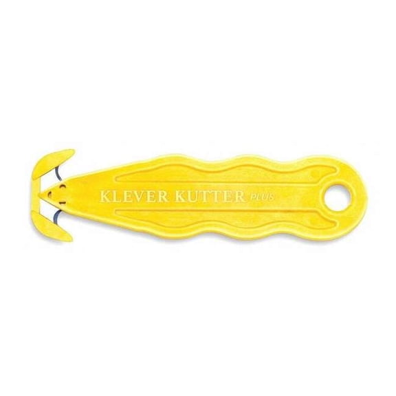 Klever Safety Cutter,Yllw Handle,5-1/4" L,PK10 PLS-100-Y