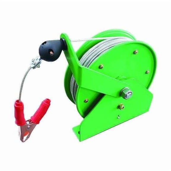 Speedaire Cable Reel,W/Clamp,100 ft L,10" H,Gren 45UZ50