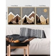 thumbnail image 5 of SHENIFY Set Sunrise Pine Tree Forest Nature Scenry Wilderness Landscape Mountain Wall Art Farmhouse Rustic Modern Art Decorative 11x14in3pcs Natural Framed, 5 of 5