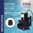 thumbnail image 4 of Alpine Corporation 10300 GPH Cyclone Pond Pump Submersible, 4 of 14