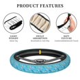 thumbnail image 5 of Yiaed Different Color Fishing Bait Steering Wheel Cover,Universal 15 Inch Anti Slip Steering Wheel Protector Car Accessories Interior for Auto Truck SUV, 5 of 5