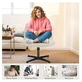 thumbnail image 2 of Cross Legged Office Living Room Rocking Gaming Chair Armless Wide Desk Adjustable Swivel Fabric Task Vanity Home Office, 2 of 9