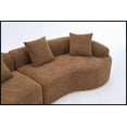 thumbnail image 5 of Modern Curved 110” Chenille Sectional Sofa - Toffee Caramel, No Assembly, 800 lbs Capacity for Living Room & Apartment, 5 of 20