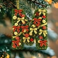 thumbnail image 3 of Adornos navideños personalizados para el árbol | Colgantes con monograma de 26 letras y diseño de gorro de Papá Noel, 3 of 5