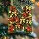 thumbnail image 3 of Adornos navideños artesanales decorativos para el árbol, monogramas decorativos acrílicos 2D con gorro de Papá Noel, 26 letras, adornos navideños colgantes para manualidades, decoración navideña para, 3 of 5